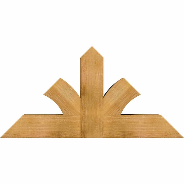 Ekena Millwork Richland Rough Sawn Timber Gable Bracket, Western Red Cedar, 48"W x 24"H x 6"D x 6"F, 12/12 Pitch GBW048X24X0606RIC00RWR - main